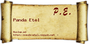 Panda Etel névjegykártya